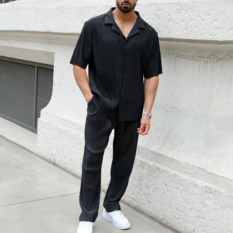 Men's Solid Color Sportswear Set