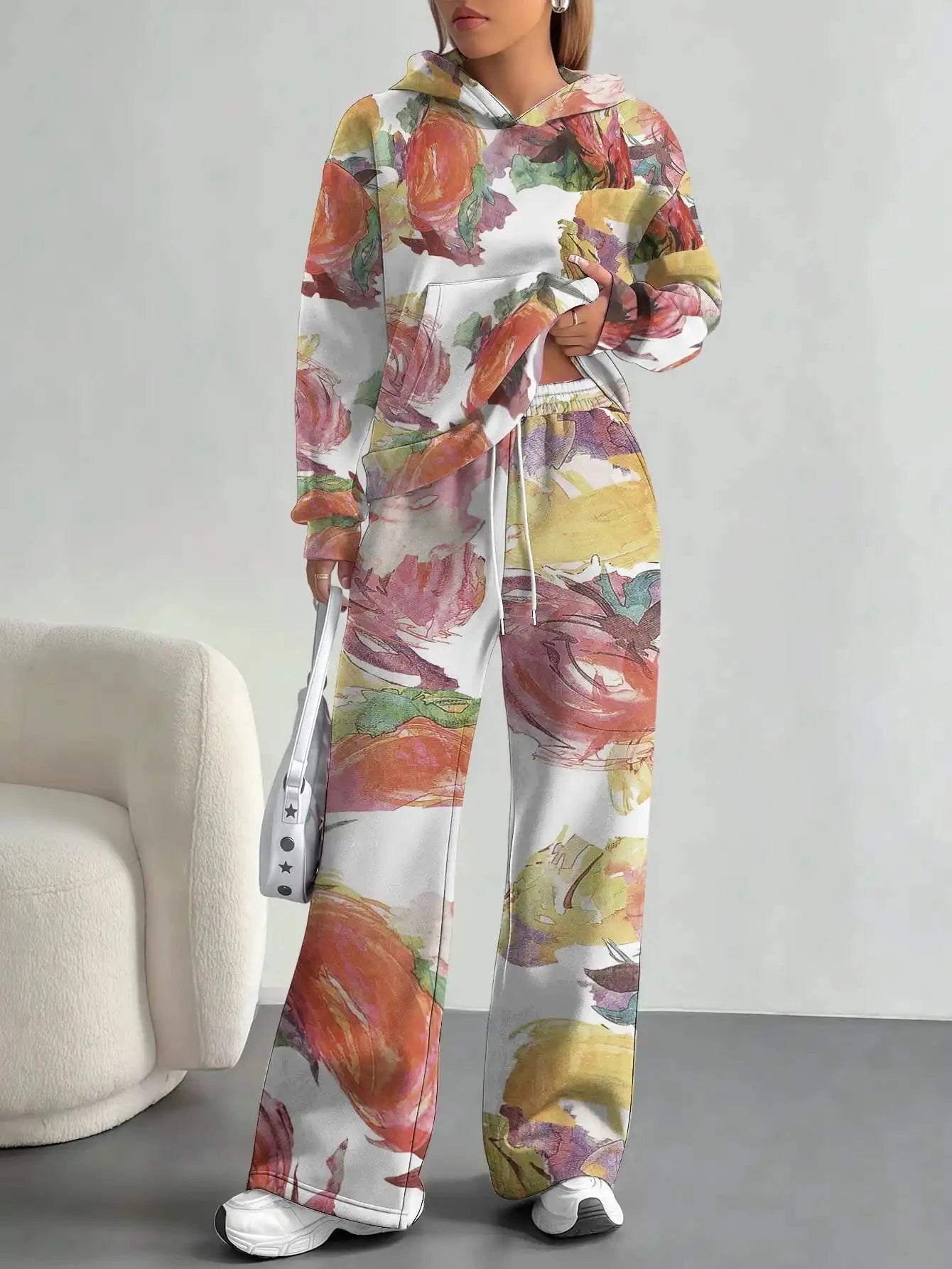 Retro ethnic style foreign trade 2025 floral pattern new hot style autumn and winter new fashion casual European and American Colouronova