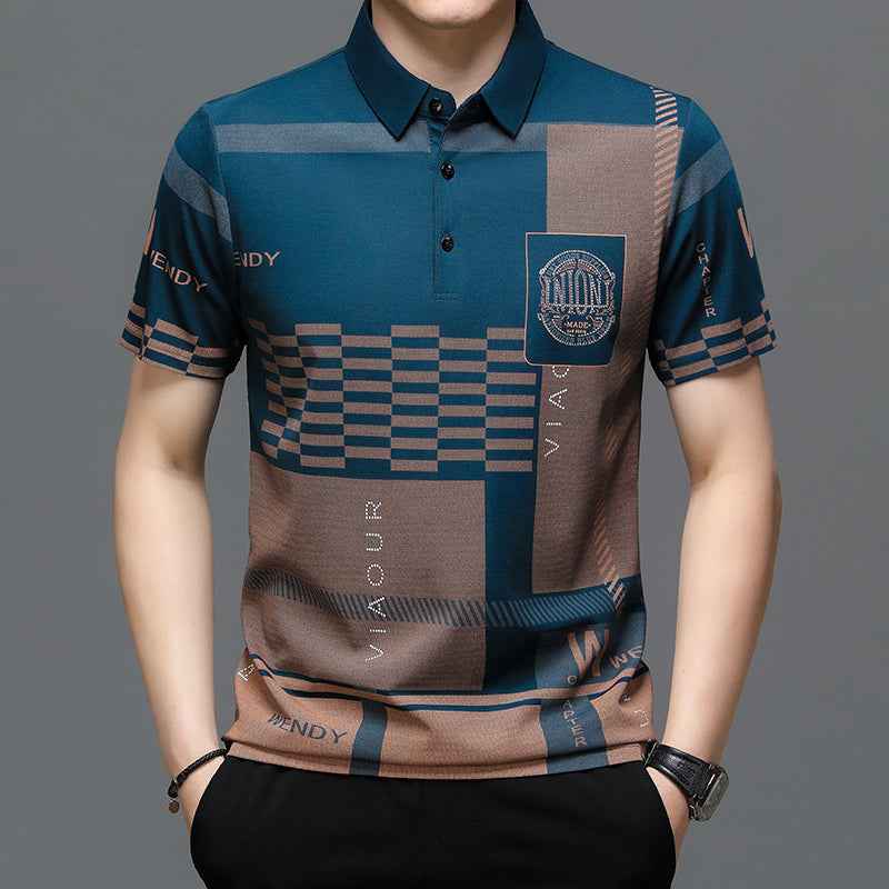 Mens Casual Short Sleeve Polo Shirt