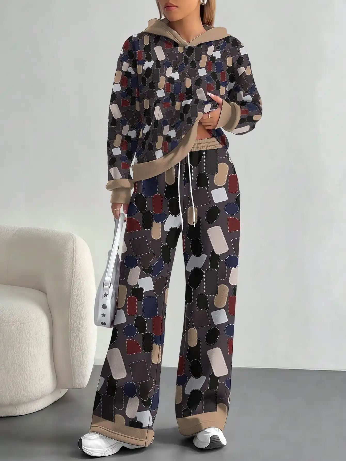 2025 new green camouflage sports style foreign trade printing hot style fashion casual outdoor European and American women's sui - Colouronova