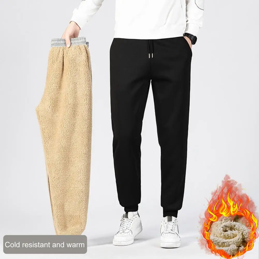 Men Winter Thick Warm Pants Mens Feelce Casual Joggers Pants Sweatpant Trousers Mens Autumn Fashion Thermal Sports Pants Male - Colouronova