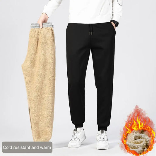 Men Winter Thick Warm Pants Mens Feelce Casual Joggers Pants Sweatpant Trousers Mens Autumn Fashion Thermal Sports Pants Male - Colouronova