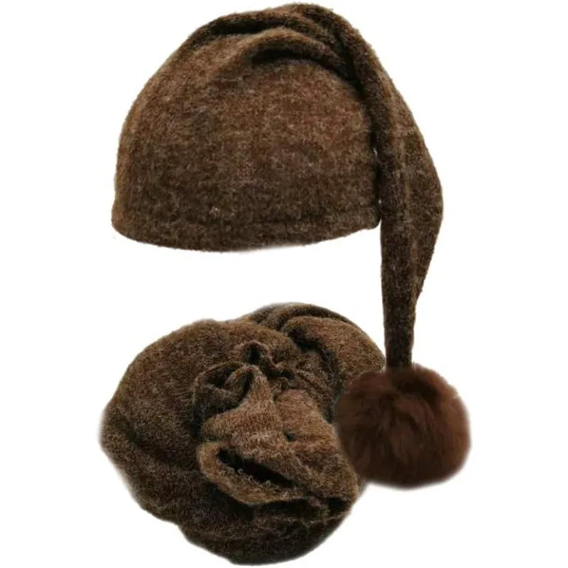 Baby Photo Prop Knit Set - Soft Stretchy Swaddle Wrap & Beanie Hat - Newborn Studio Photoshoot Outfit (Butterly-Soft) - Colouronova