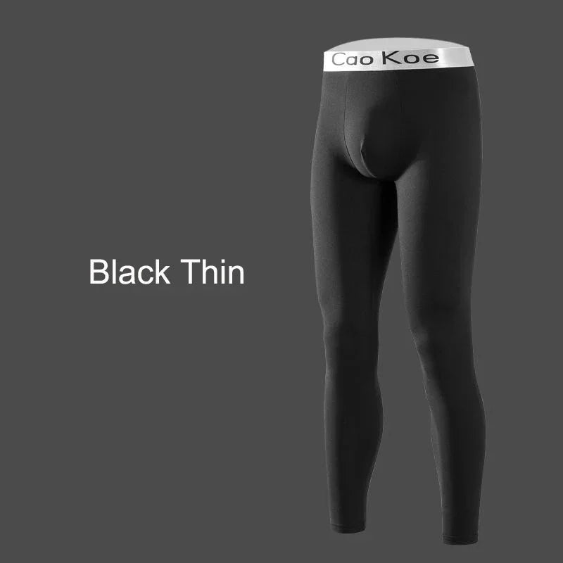 Men Long Johns Thermal Skin-Friendly Underwear Winter Warm Long Pants Male Soft Elastic Leggings Comfortable Tights - Colouronova