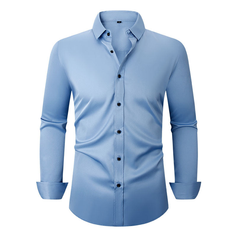 Men's Long Sleeve Business Shirt Four-Way Stretch Colouronova