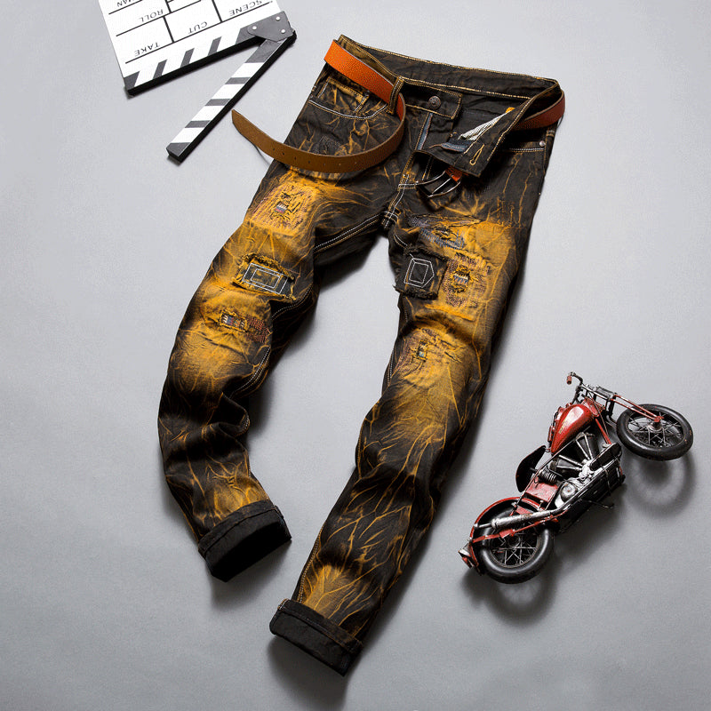 Mens Denim Trousers Colouronova