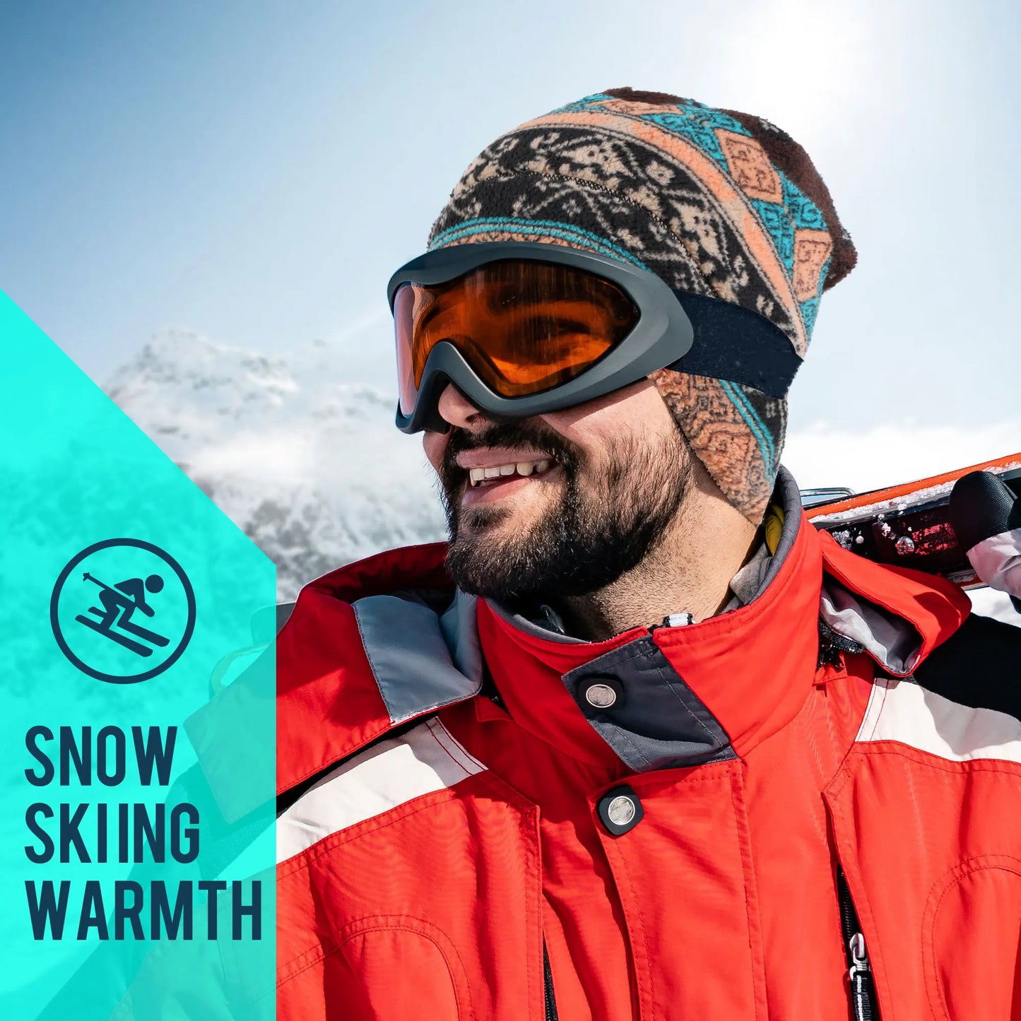 Cold Weather Running Caps Winter Thermal Plush Beanies Windproof Ski Soft Skull Cap Sports Cycling Hiking Camping Slouchy Hats - Colouronova