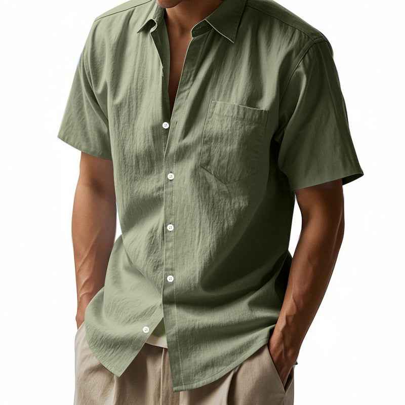 Linen short-sleeve shirt