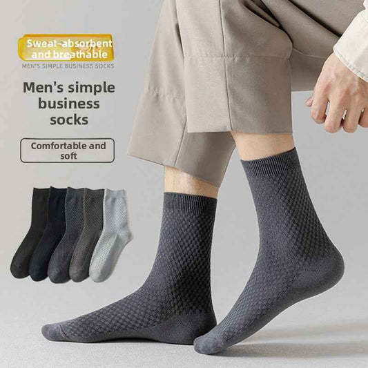 Bamboo fiber men's sweat-absorbing and breathable socks
