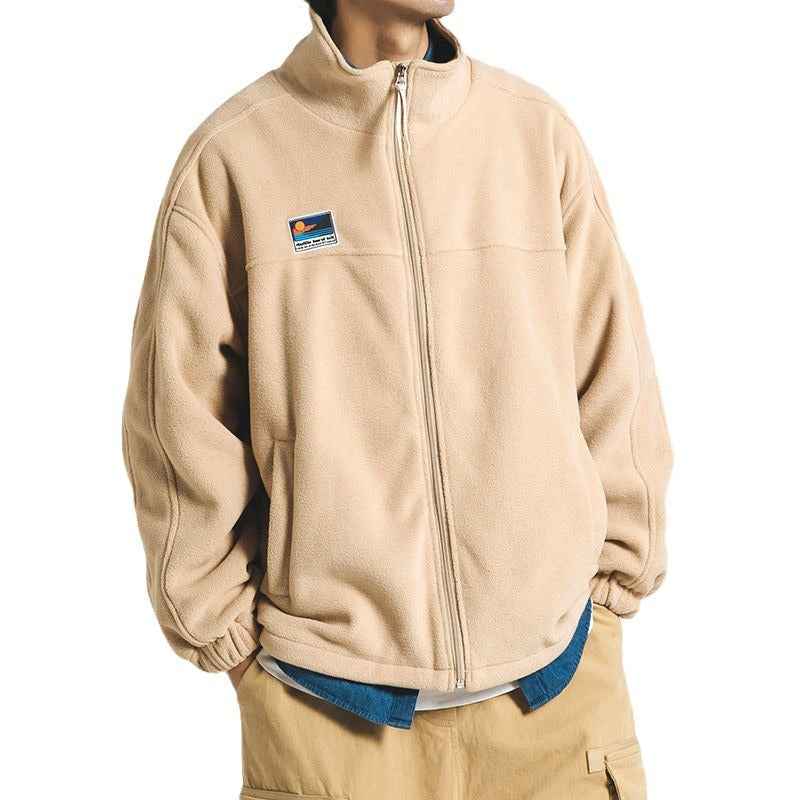 Men's Fleece Stand Collar Casual Jacket Colouronova