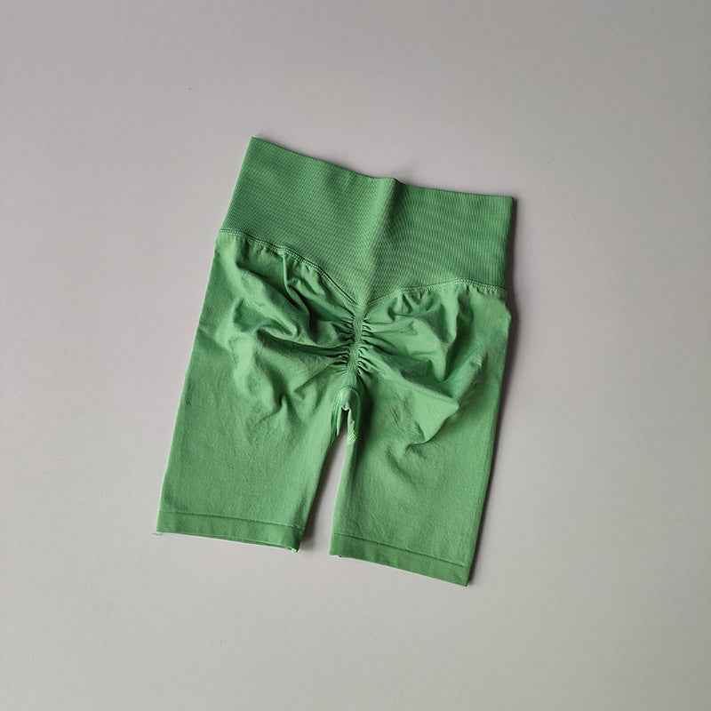 Seamless butt-lifting fitness shorts for women