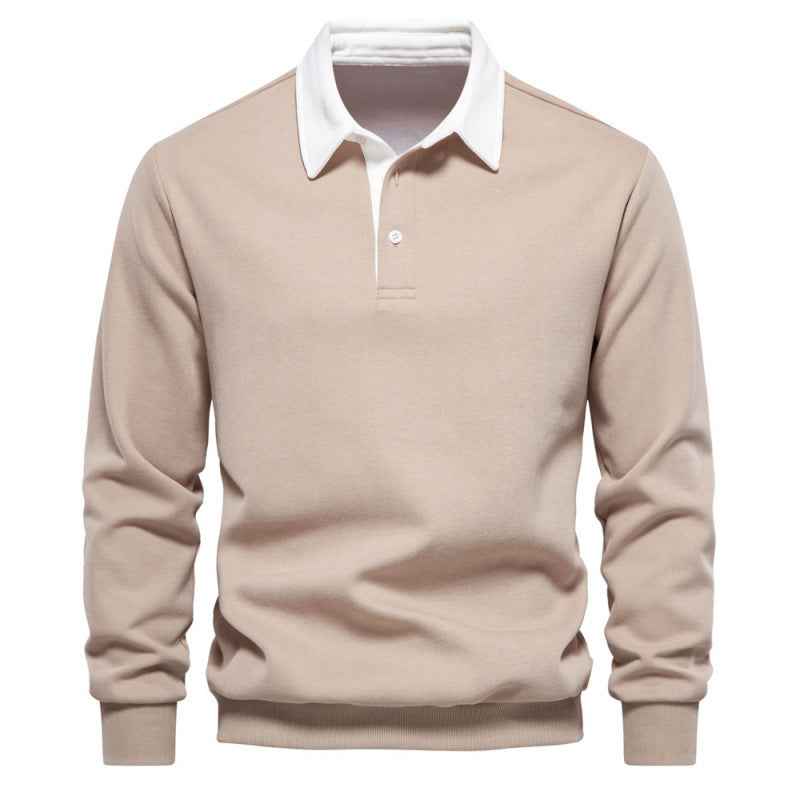 Long-sleeved Polo-neck t-shirt