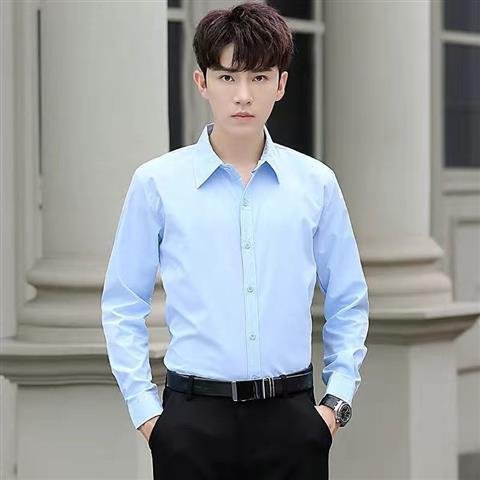 White Shirt Men's Long-sleeved Colouronova