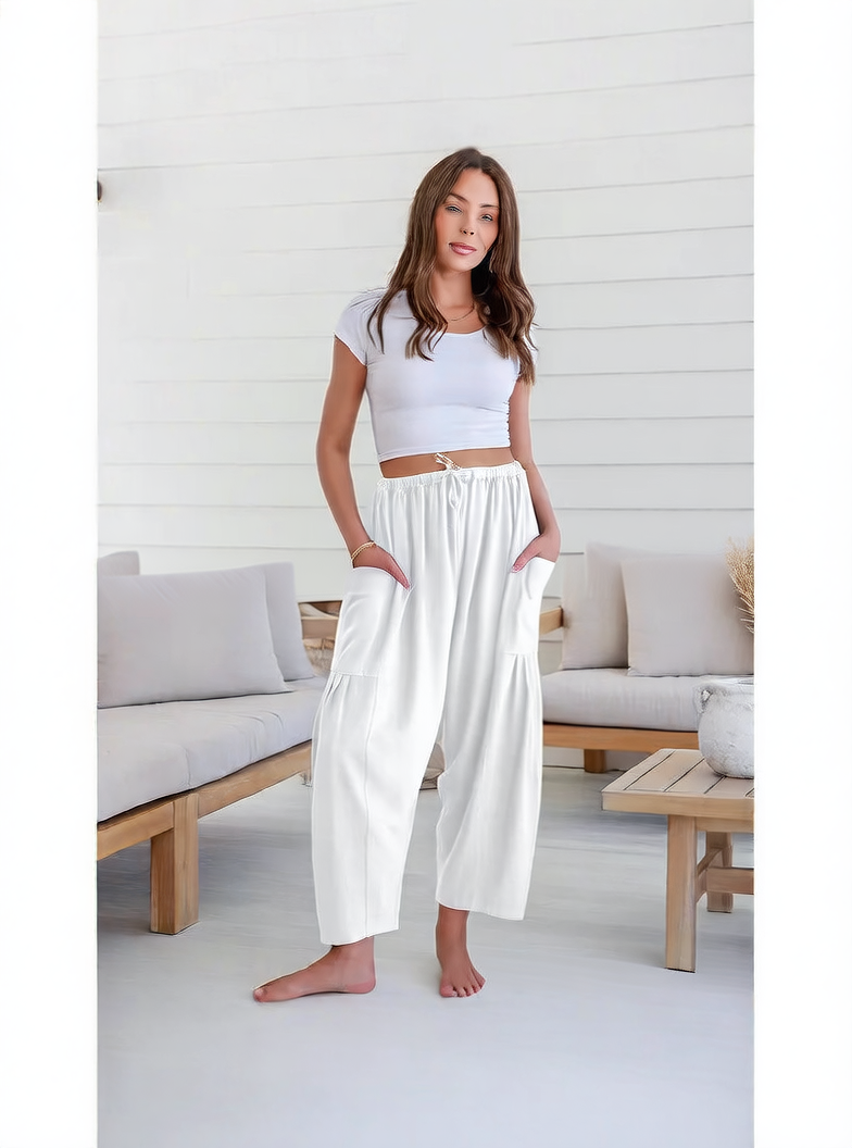 Linen Wide-Leg Pants Colouronova