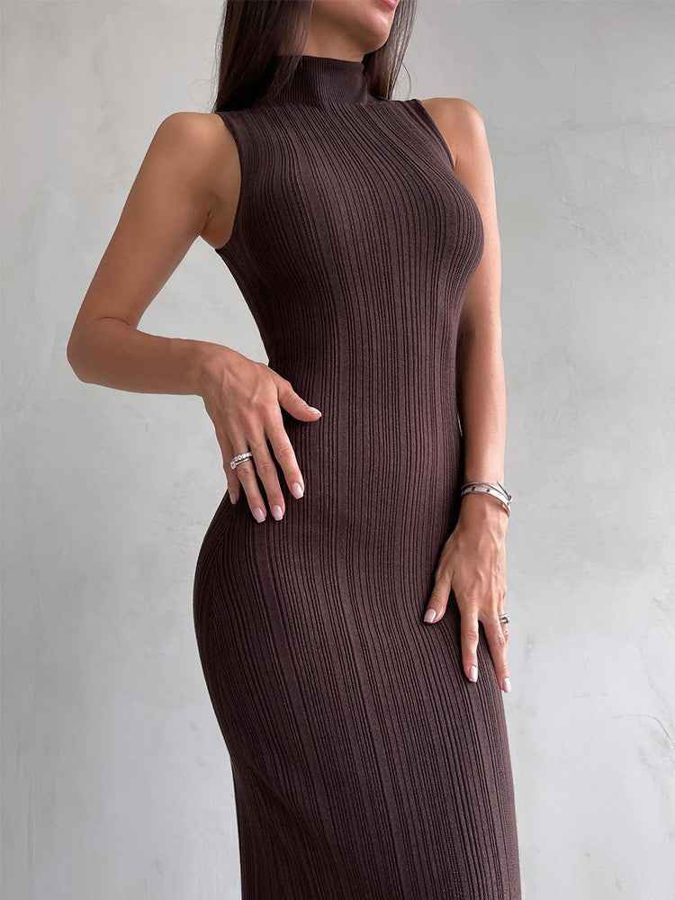 Womens Ribbed Knit Pencil Dress