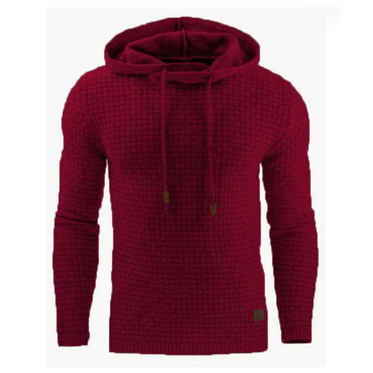 Men's jacquard long-sleeved hooded shirt Colouronova
