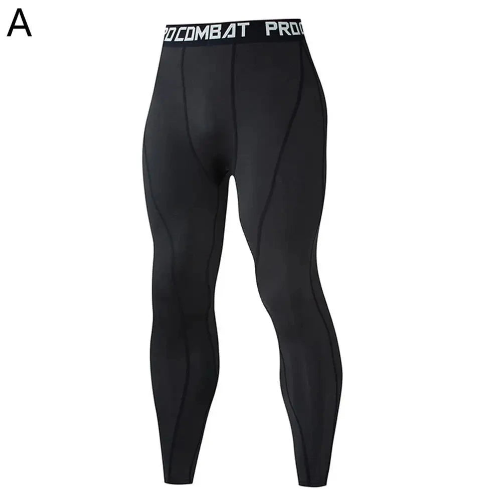Men's Running Leggings Sportswear Quick Dry Gym Fitness Tights Workout Training Jogging Sports Trousers Compression Sport Pants - Colouronova