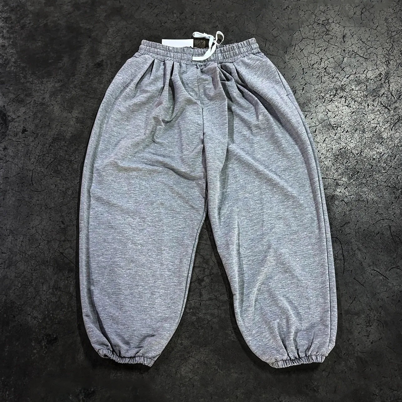 Vintage Solid Fleece Sweatpants Loose Unisex Clothing Casual Classic Gray Wide Leg Warm Trouser Thick Jogger Hip Hop Winter 2025 - Colouronova