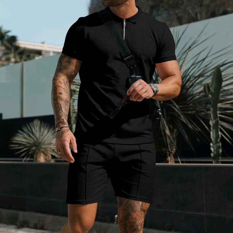 Loose lapel T-shirt suit for men Colouronova