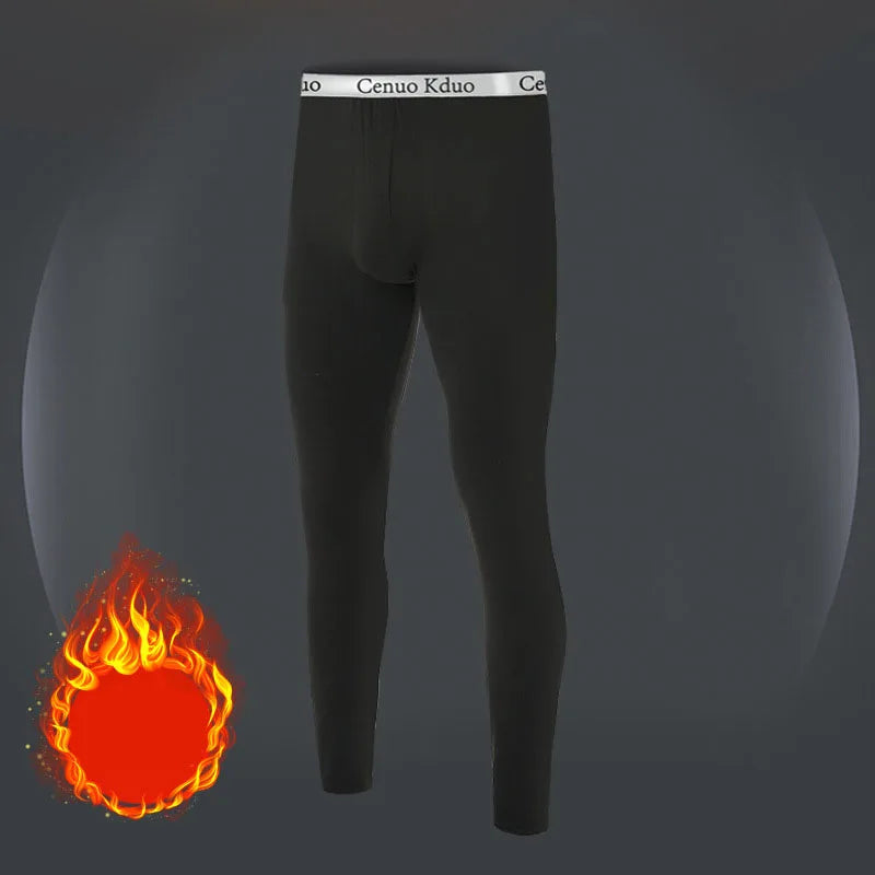 2024 New Men's Thermal Underwear Pants Winter Thick Fleece Lined Long Johns Warm Leggings Base Layer Bottoms - Colouronova