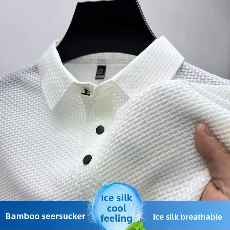 Mens Ice Silk Polo Shirt Colouronova
