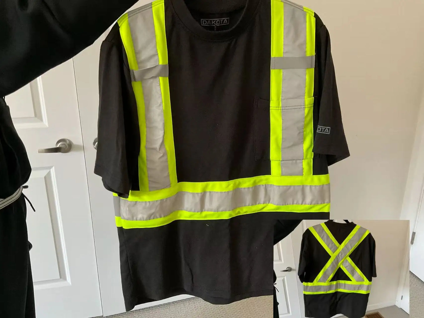 High Visibility Safety Work Shirts Summer Breathable Work T Shirt Reflective T-shirt Quick Dry Hi Vis Shirts Large 2xS-5XL - Colouronova