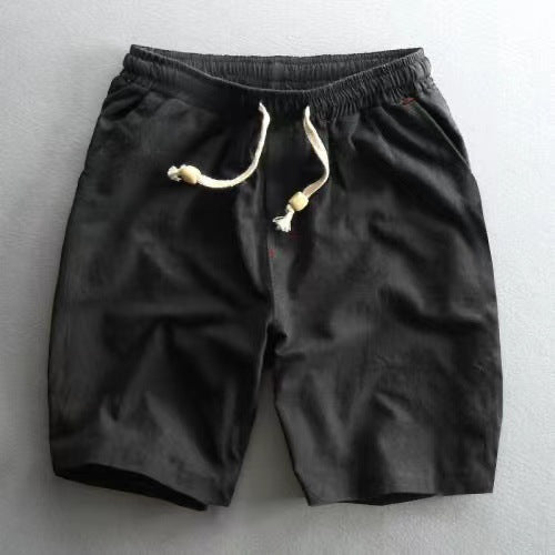 Mens Casual Linen Drawstring Shorts Colouronova