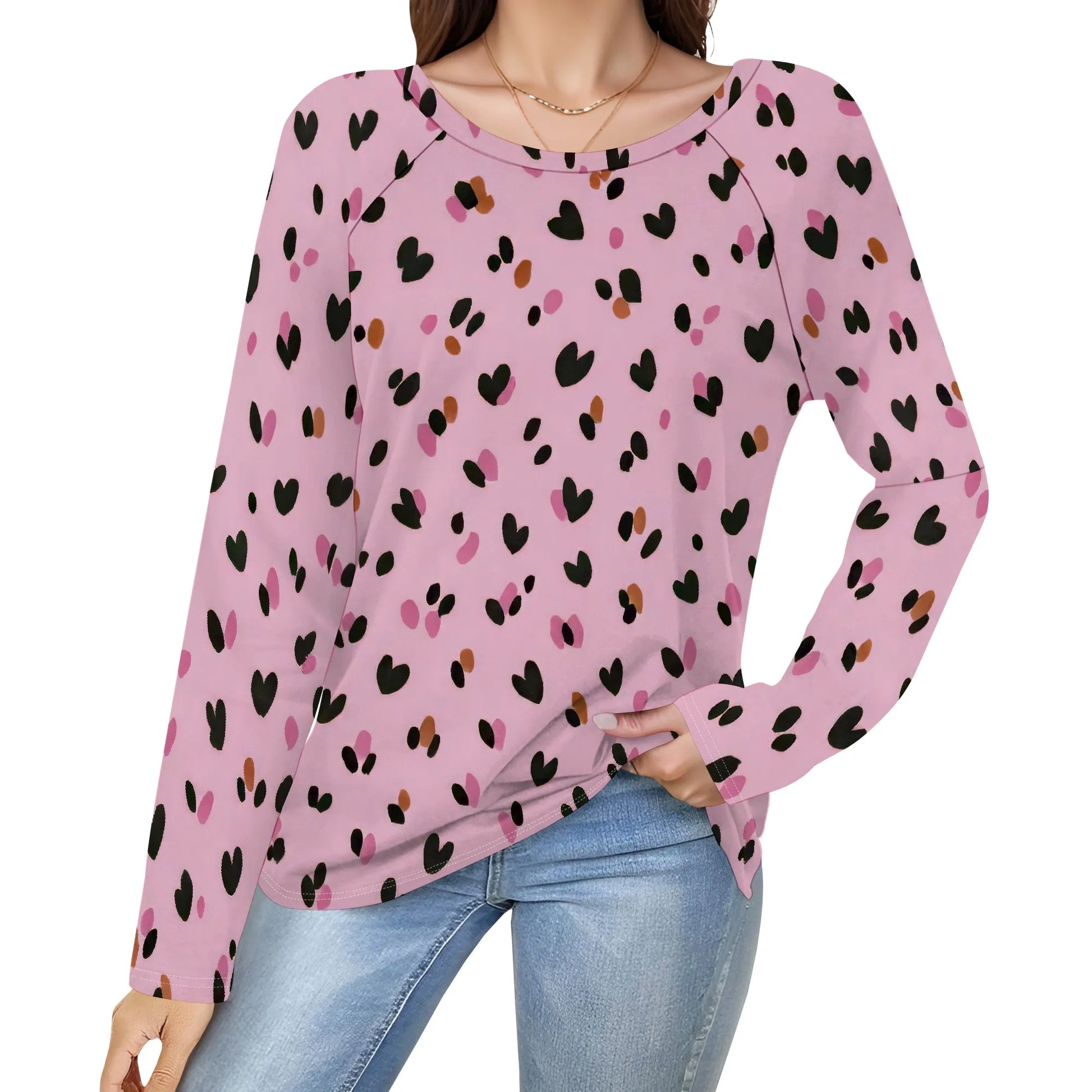 Women's Puff Long Sleeve Tunic Tops Pleated Crew Neck Blouses Dressy Casual Loose Fit Winter and Spring Shirts - Colouronova