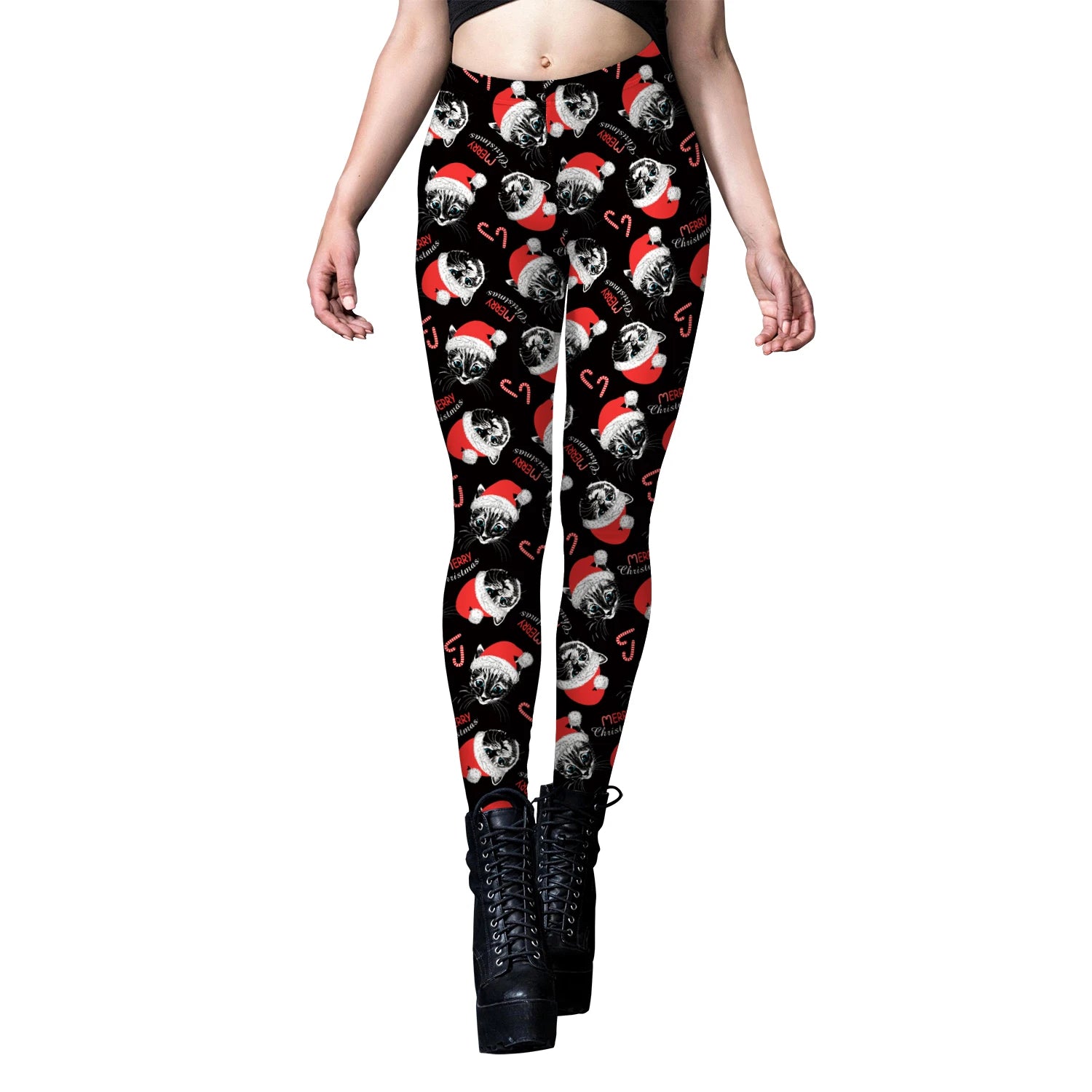 Phantasy Vintage Women Christmas Leggings Autumn Winter Women Xmas Pants Sexy Tights Trousers Festival Party Carnival Leggings - Colouronova