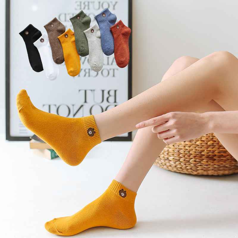 Boat socks bear ankle socks