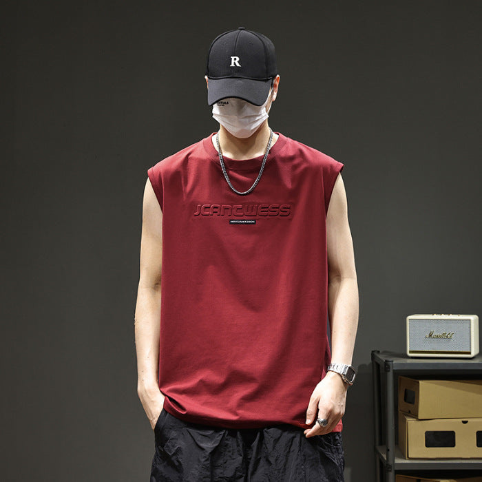 Men's Cooling Sleeveless Letter Print Vest Colouronova