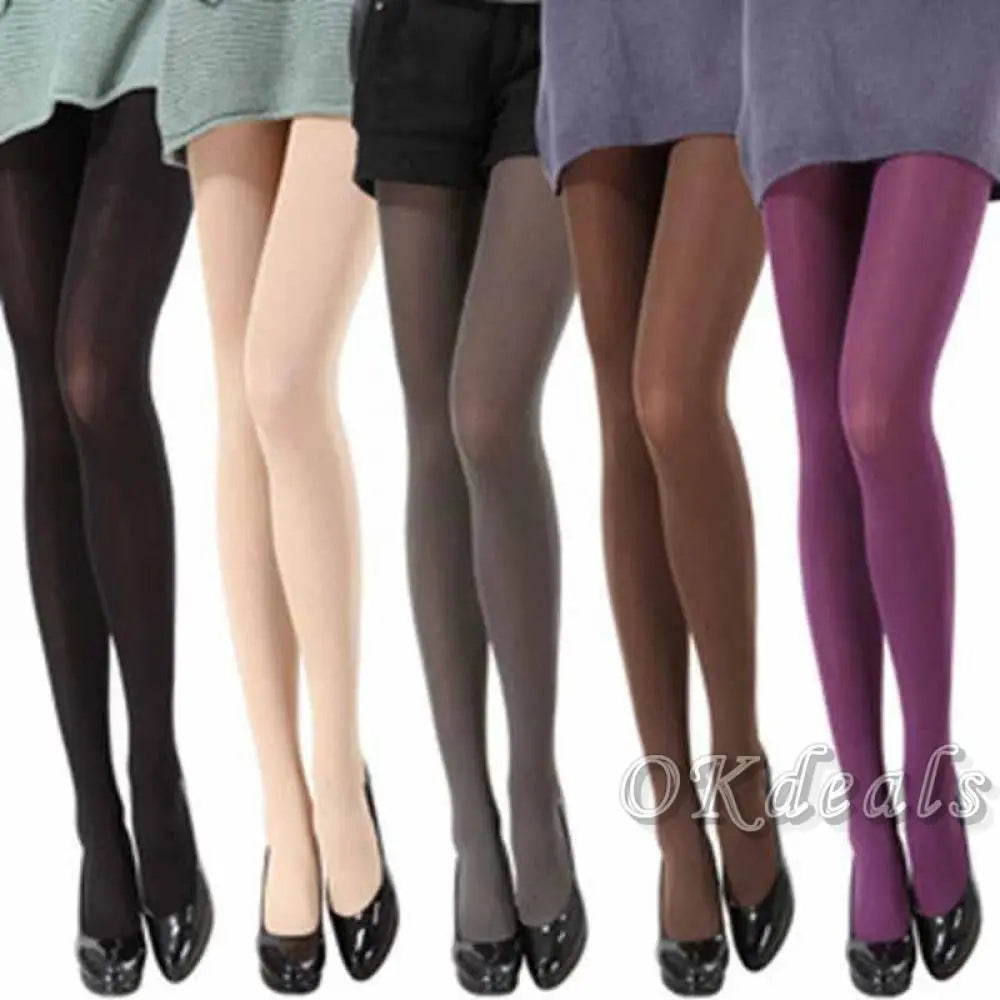8 Colors Sexy Thick Women Opaque Stockings Pantyhose Footed Socks Tights - Colouronova