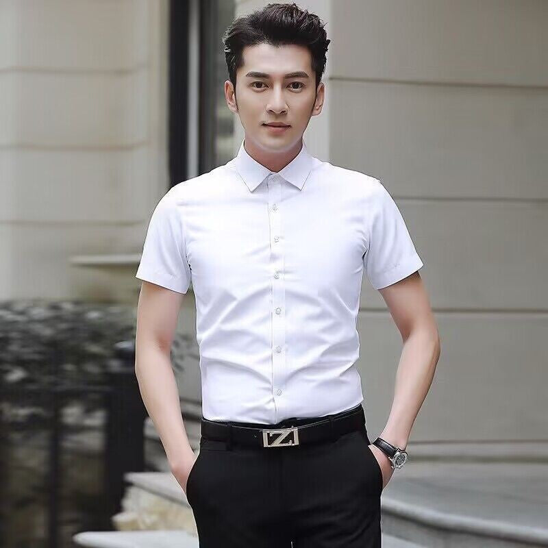 White Shirt Men's Long-sleeved Colouronova