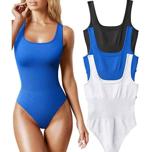 Womens U-Neck Sleeveless Jumpsuit