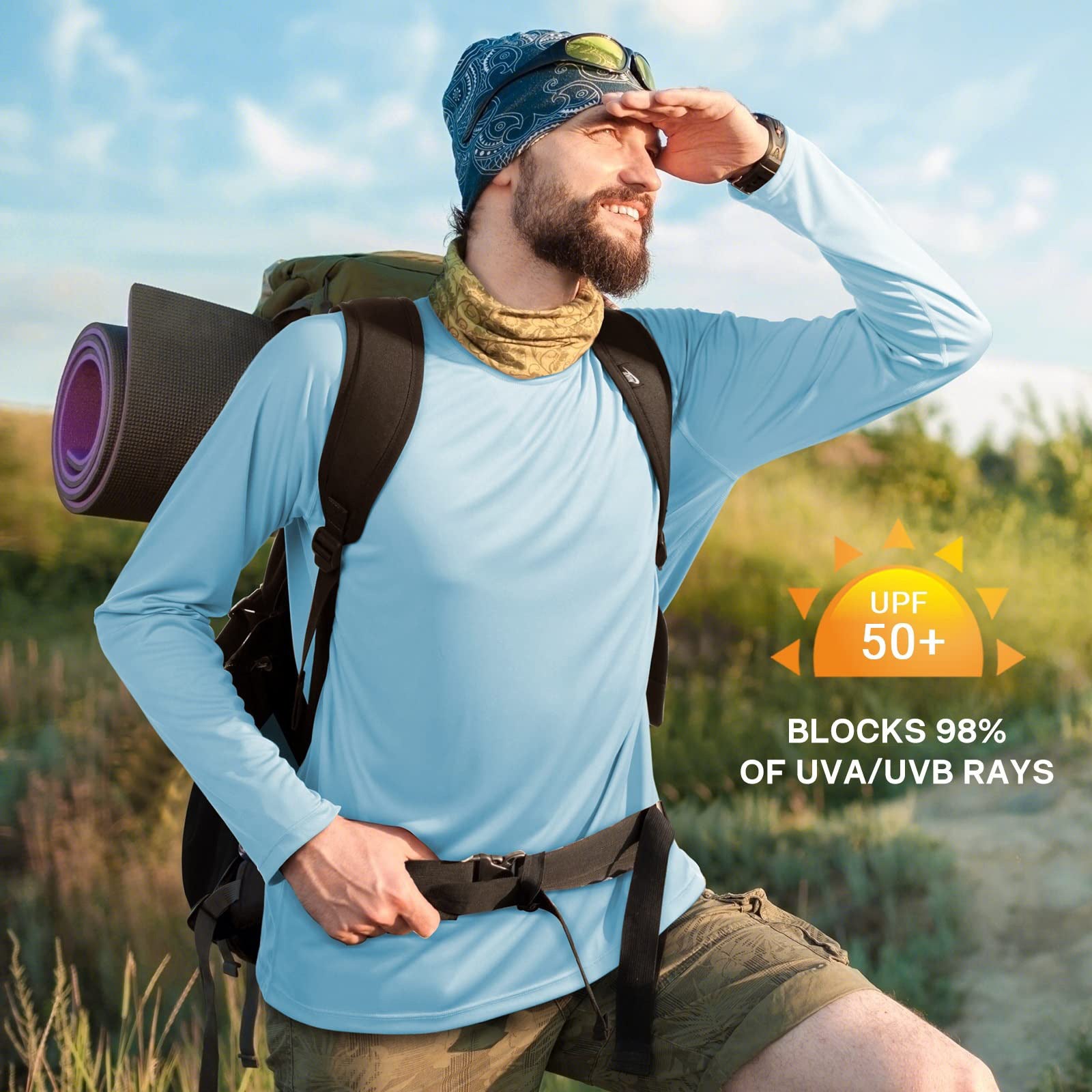 Sun-protective long-sleeved stretch garment Colouronova