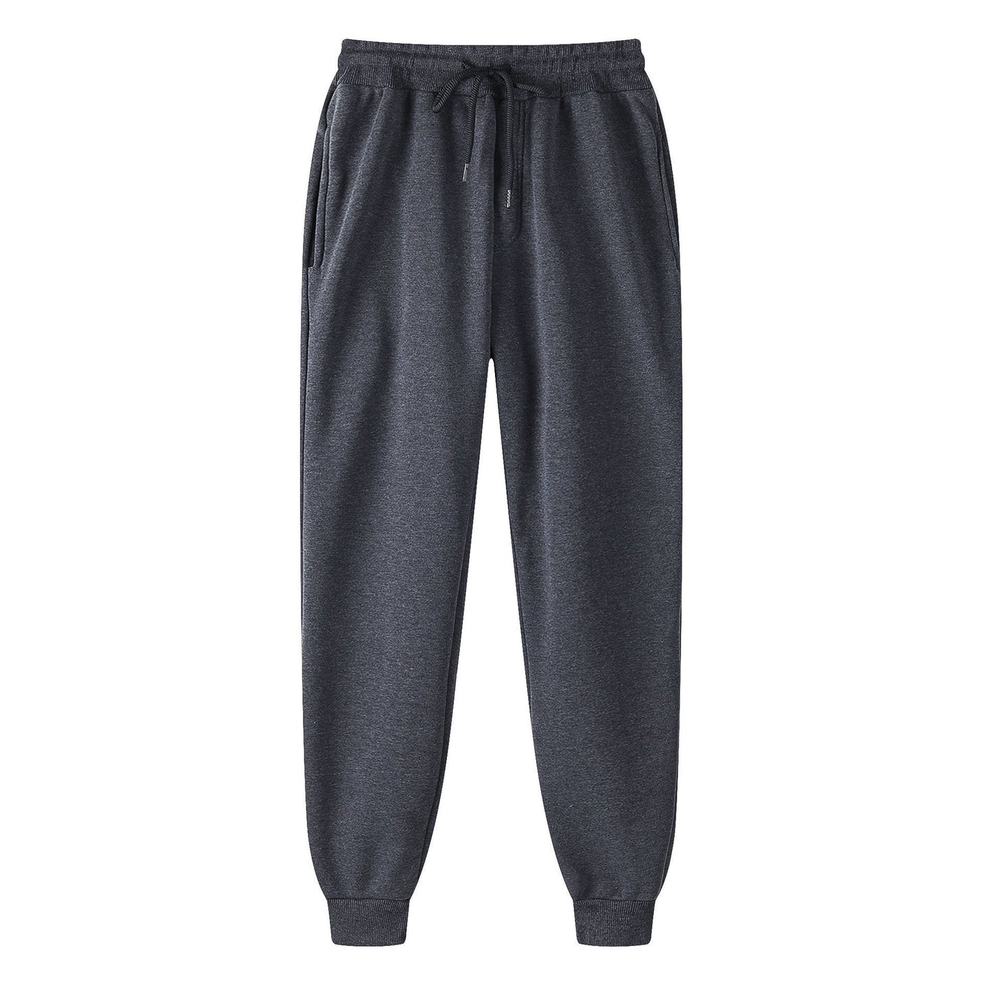 Fleece Lined Sweatpants with Elastic Waist Colouronova