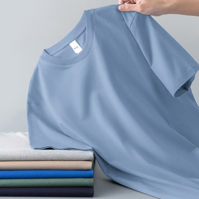 Mens Solid Color Short Sleeve T-Shirt Colouronova