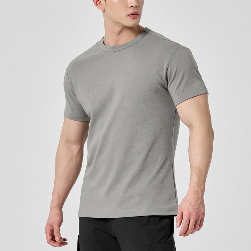 Men's short-sleeved round-neck fitness exercise Colouronova