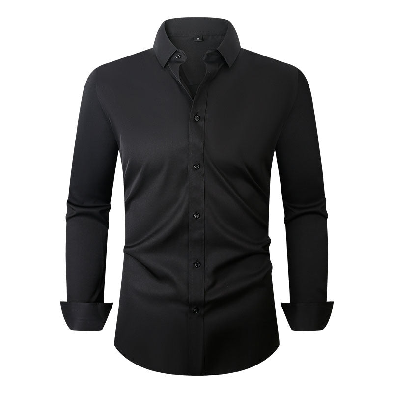 Men's Long Sleeve Business Shirt Four-Way Stretch Colouronova