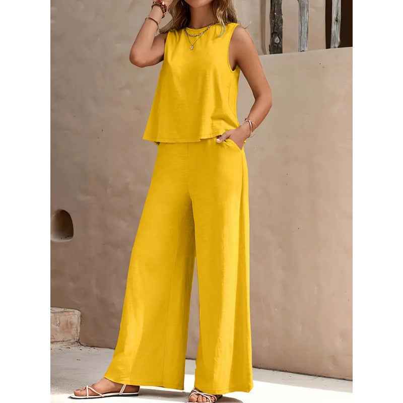 Womens Two Piece Vest and Pants Set