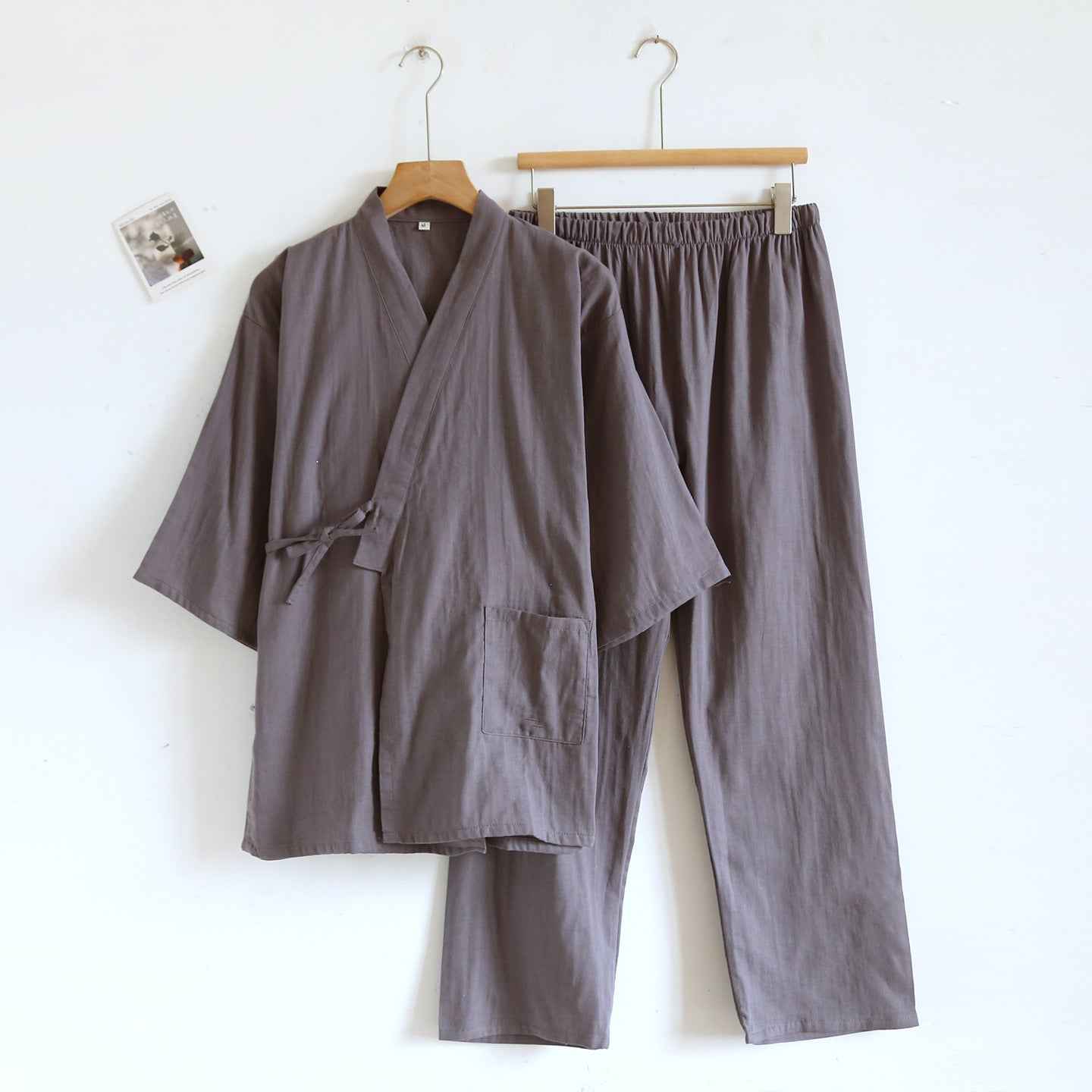gauze tie-up loungewear set