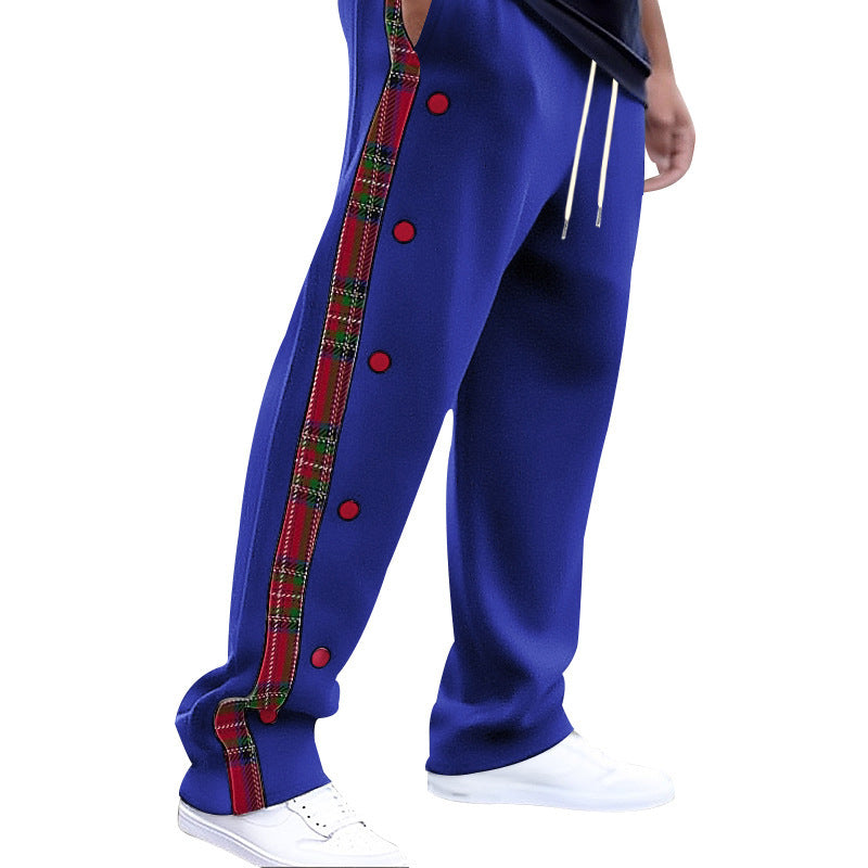 Pants with contrasting color patchwork patterns Colouronova