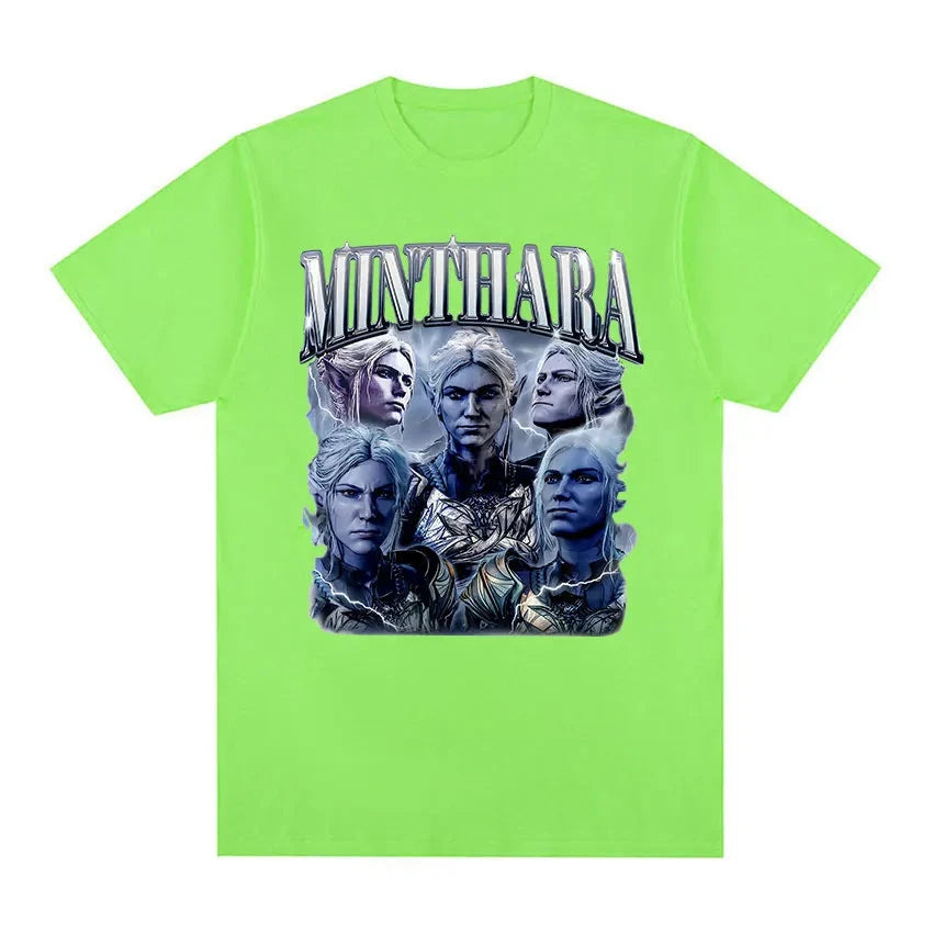Game Minthara Astarion Baldurs Gate 3 Graphic T Shirt Men Fashion Retro Gothic T-Shirt 100% Cotton Oversized Tshirts Tops Unisex Colouronova