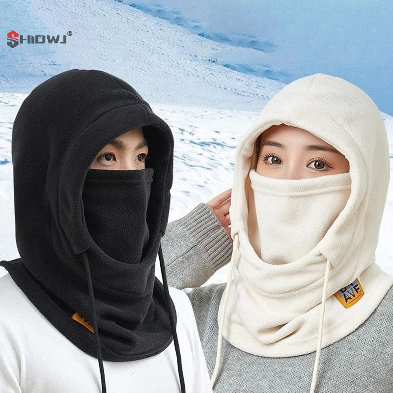 1Pcs Winter Warm Hat Beanies W/ Mask Neck Warmer 4-in-1 Windproof Balaclava For Men Women Cycling Cold Weather Protection Cap - Colouronova