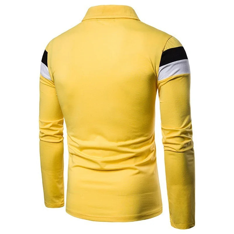 Men Shirts Turn Down Collar Blouses Long Sleeve Casual Shirt Print Striped Slim Fit 2025 Autumn Business Spliced Pullover - Colouronova