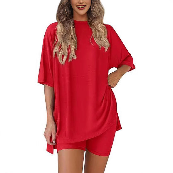 Women's Casual Short Sleeve Shorts Set Colouronova