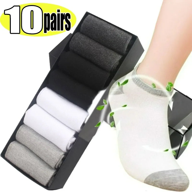 1-10Pairs Breathable Mens Socks Summer Comfort Socks Lightweight Soft Fashion Color Block Low Cut Daily Wear Ankle Fashion Socks - Colouronova