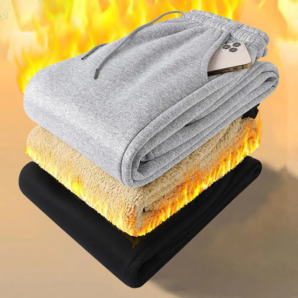 Men Winter Thick Warm Pants Mens Feelce Casual Joggers Pants Sweatpant Trousers Mens Autumn Fashion Thermal Sports Pants Male - Colouronova