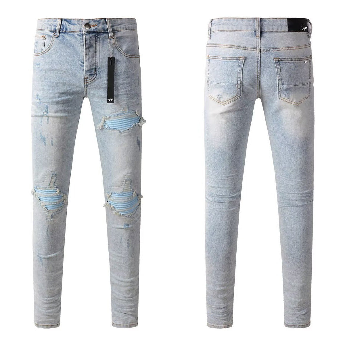 High Street ripped patch jeans Colouronova