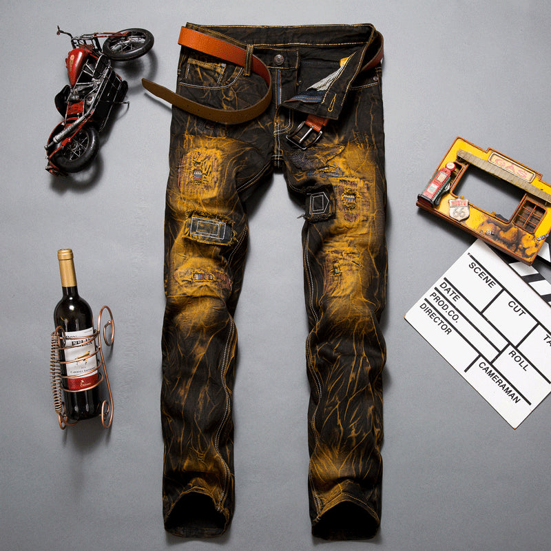 Mens Denim Trousers Colouronova